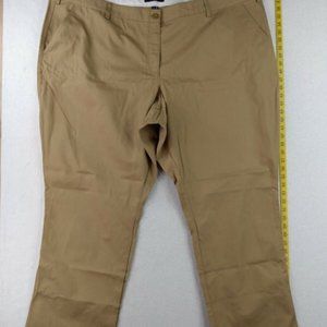 Lands' End - Solid 4-Pocket Basic Work Pants - Women - 28W - Tan - Loc 8701